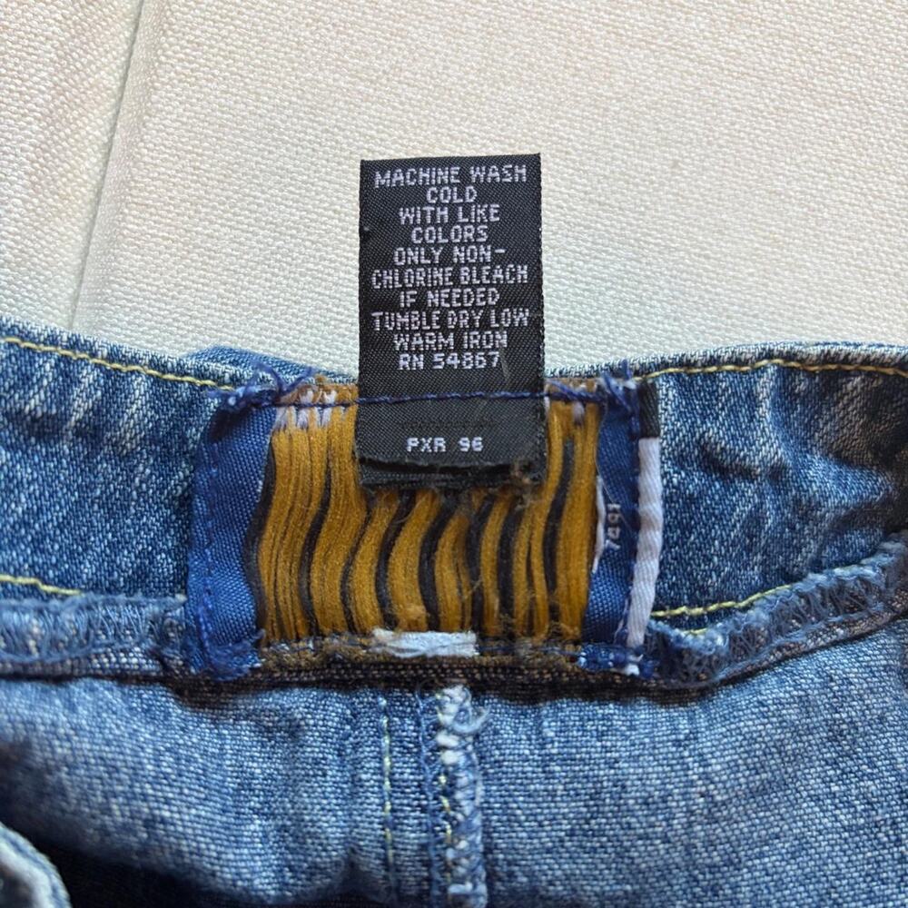 Vintage 90s Express Bleus Full Zip Cargo Denim Mini Skirt 5/6 - Picture 5 of 6
